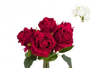 Umelá kytica ruží x 7