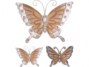 Nástenná kovová dekorácia - motýľ-149532 